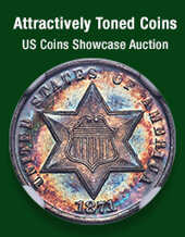 Catalog cover for 2023 July 3 Attractively Toned Coins US Coins Showcase Auction