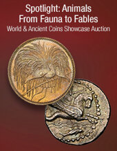 Catalog cover for 2024 May 14 Spotlight: Animals: From Fauna to Fables World and Ancient Coins  Showcase Auction