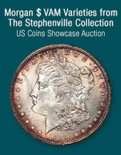 Catalog cover for 2023 June 26 Morgan $ VAM Varieties from the Stephenville Collection US Coins Showcase Auction