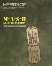 Catalog cover for 2023 July 28 M*A*S*H Goes to Auction:  Hawkeye's Combat Boots and Dog Tags Benefitting The Alan Alda Center for Communicating Science Signature® Auction