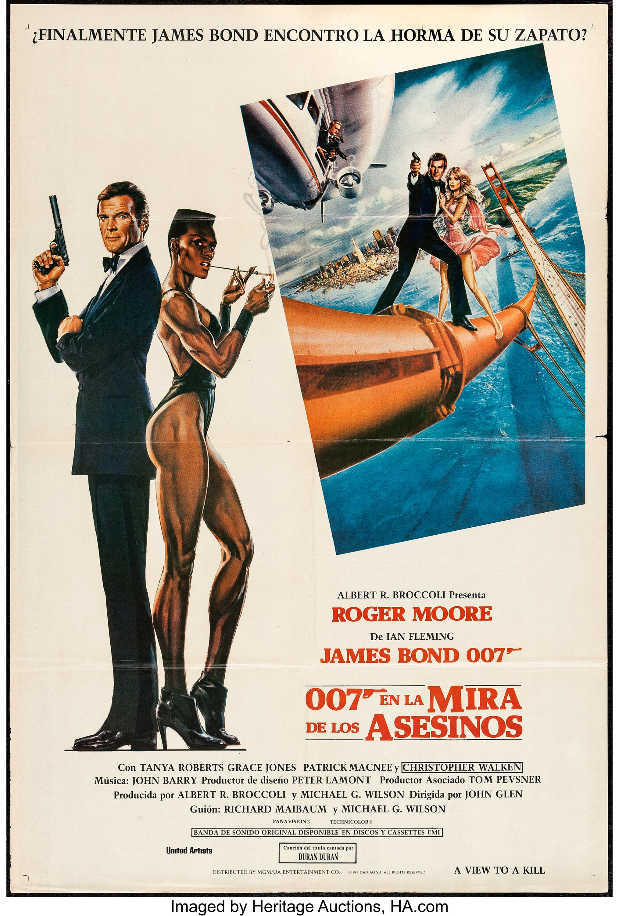 A View to a Kill (MGM/United Artists, 1985). Argentinean Poster | Lot ...