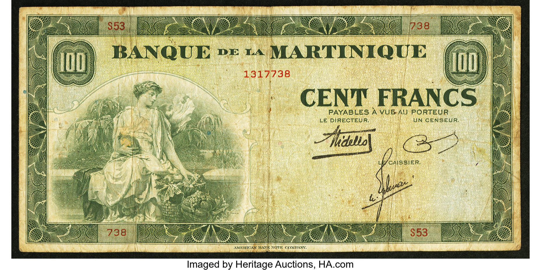 Martinique 1000 Francs 1947-1949 - Martinican Currency 