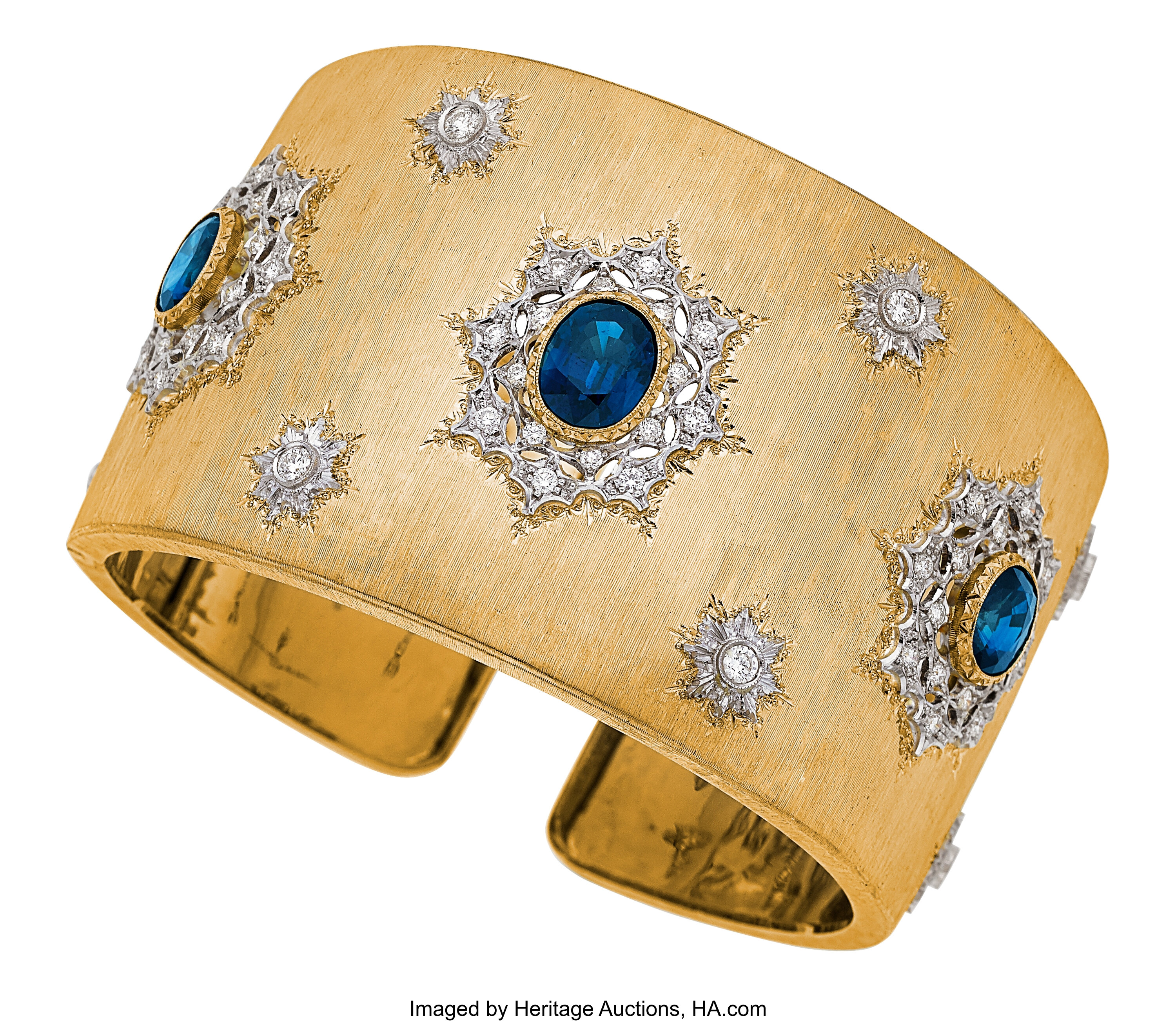Sapphire, Diamond, Gold Bracelet. ... Estate Jewelry Bracelets | Lot ...
