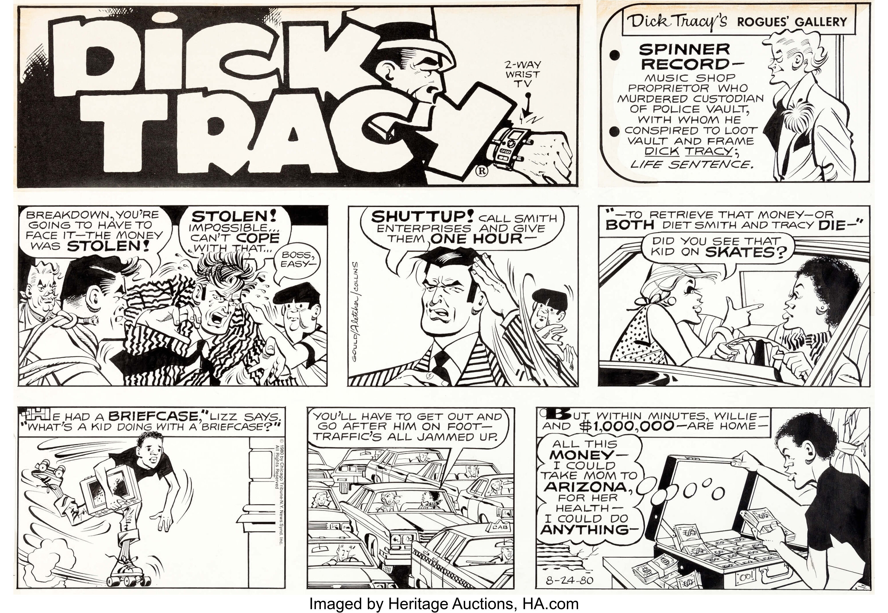 Rick Fletcher Dick Tracy Sunday Comic Strip Original Art dated | Lot ...