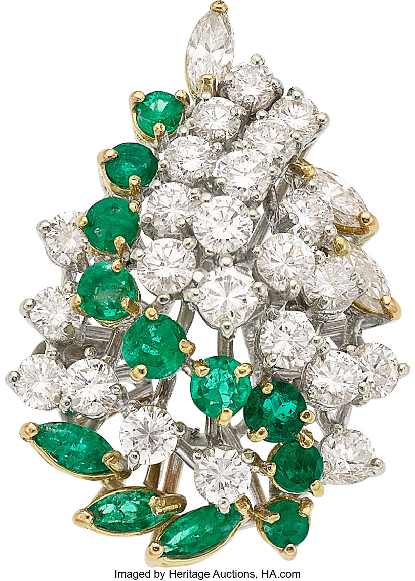 Diamond, Emerald, Gold Ring. ... Estate Jewelry Rings | Lot #55602 ...