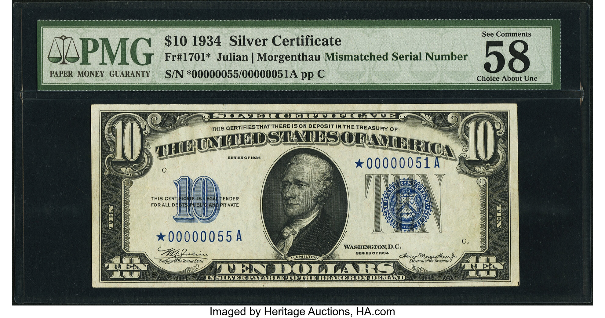 Серебряные сертификаты США 1867-68. 1934 год дымчатый монокристал
