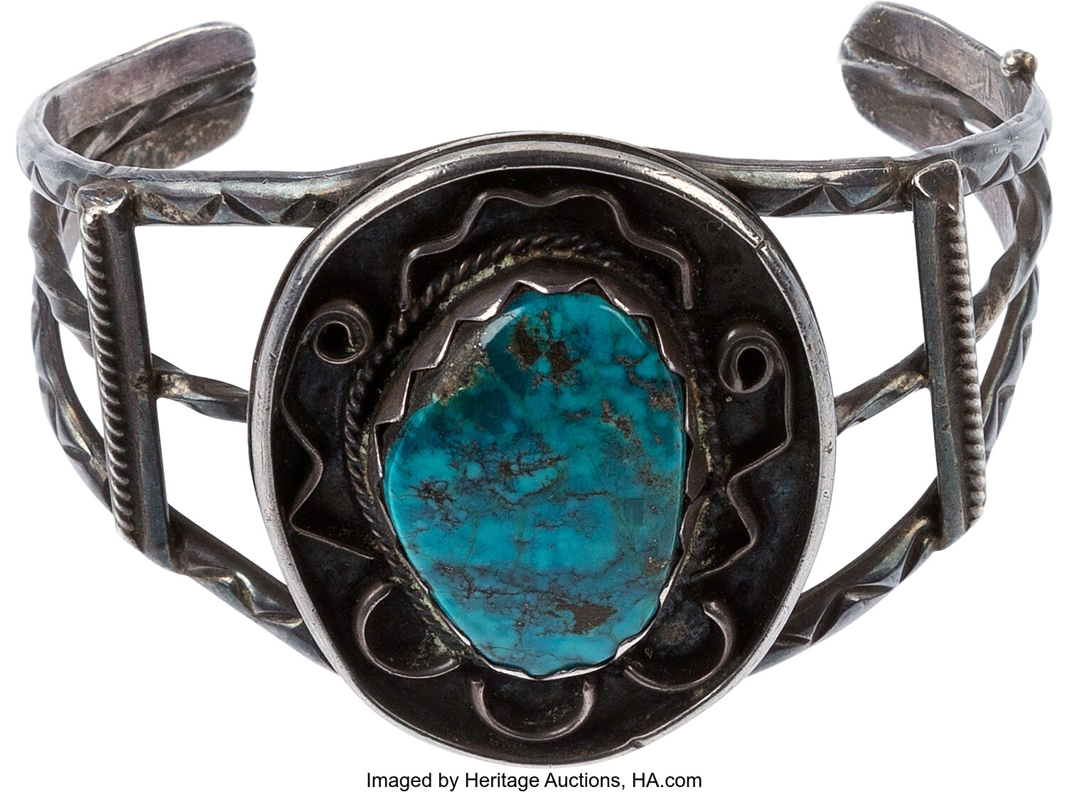 Elvis Presley Owned Handmade Silver Turquoise Bracelet (Circa | Lot ...