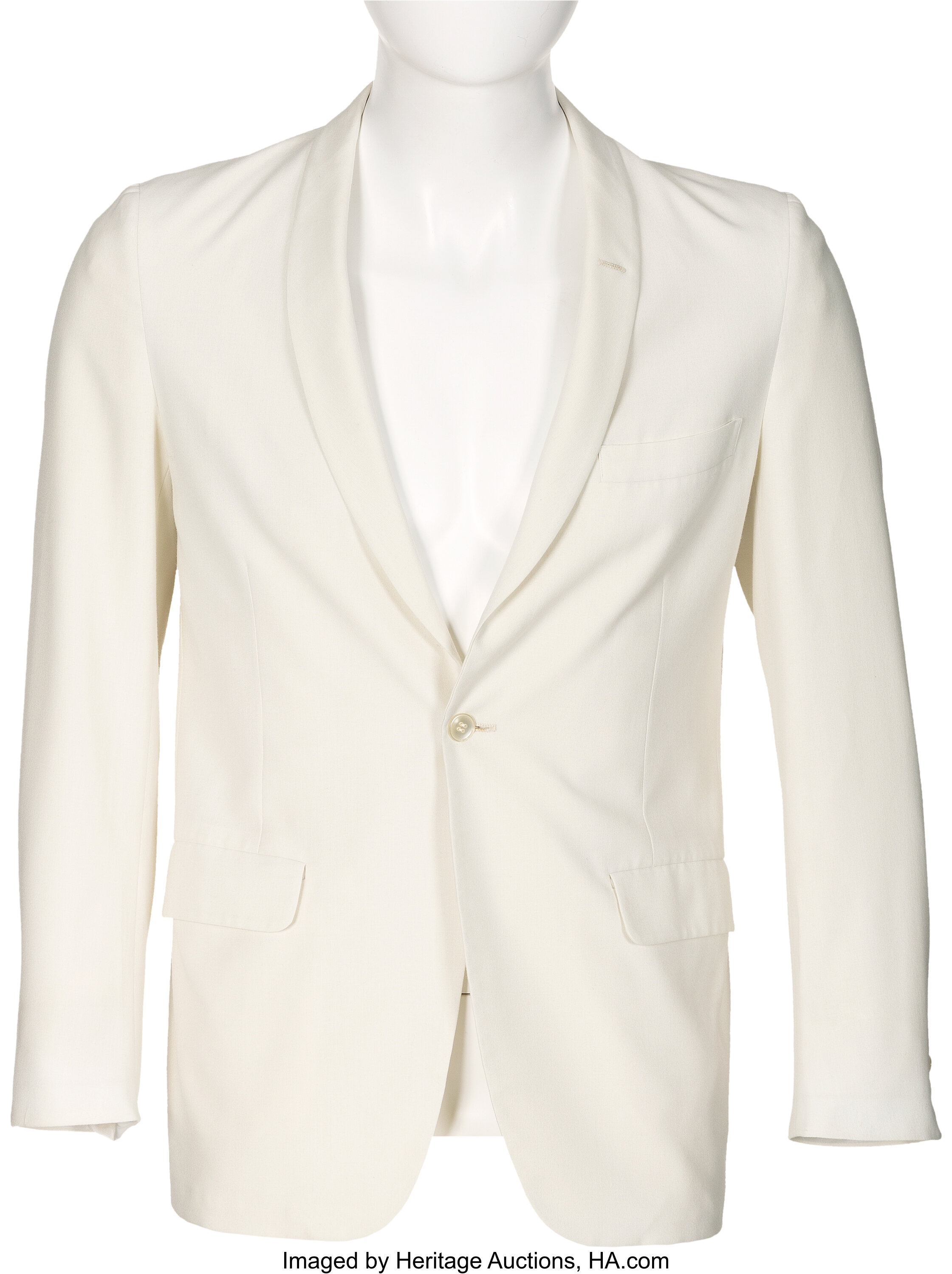 Elvis Presley Owned White Lansky Bros Jacket (1960s).... Music | Lot ...