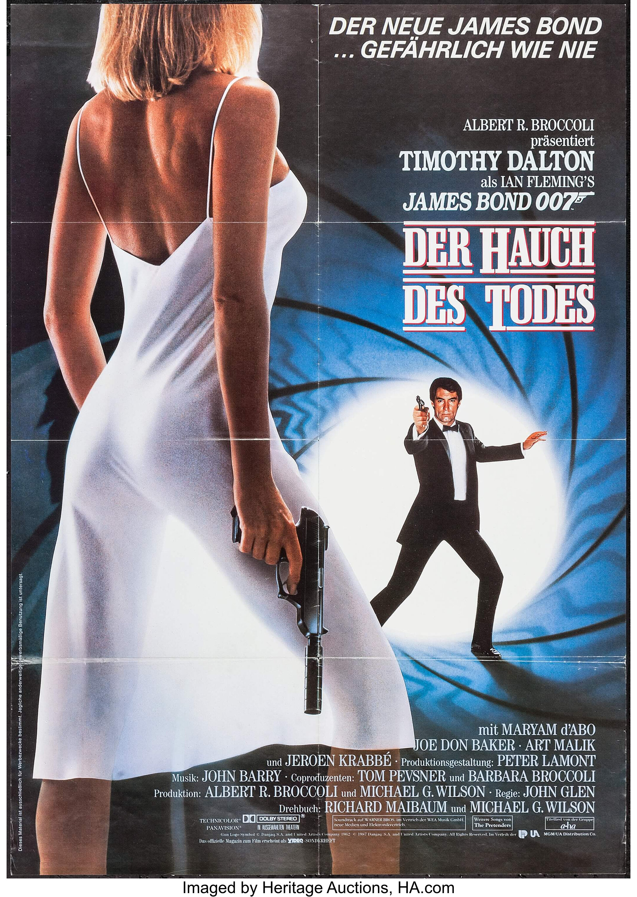 The Living Daylights (United Artists, 1987). German A1 (23.25
