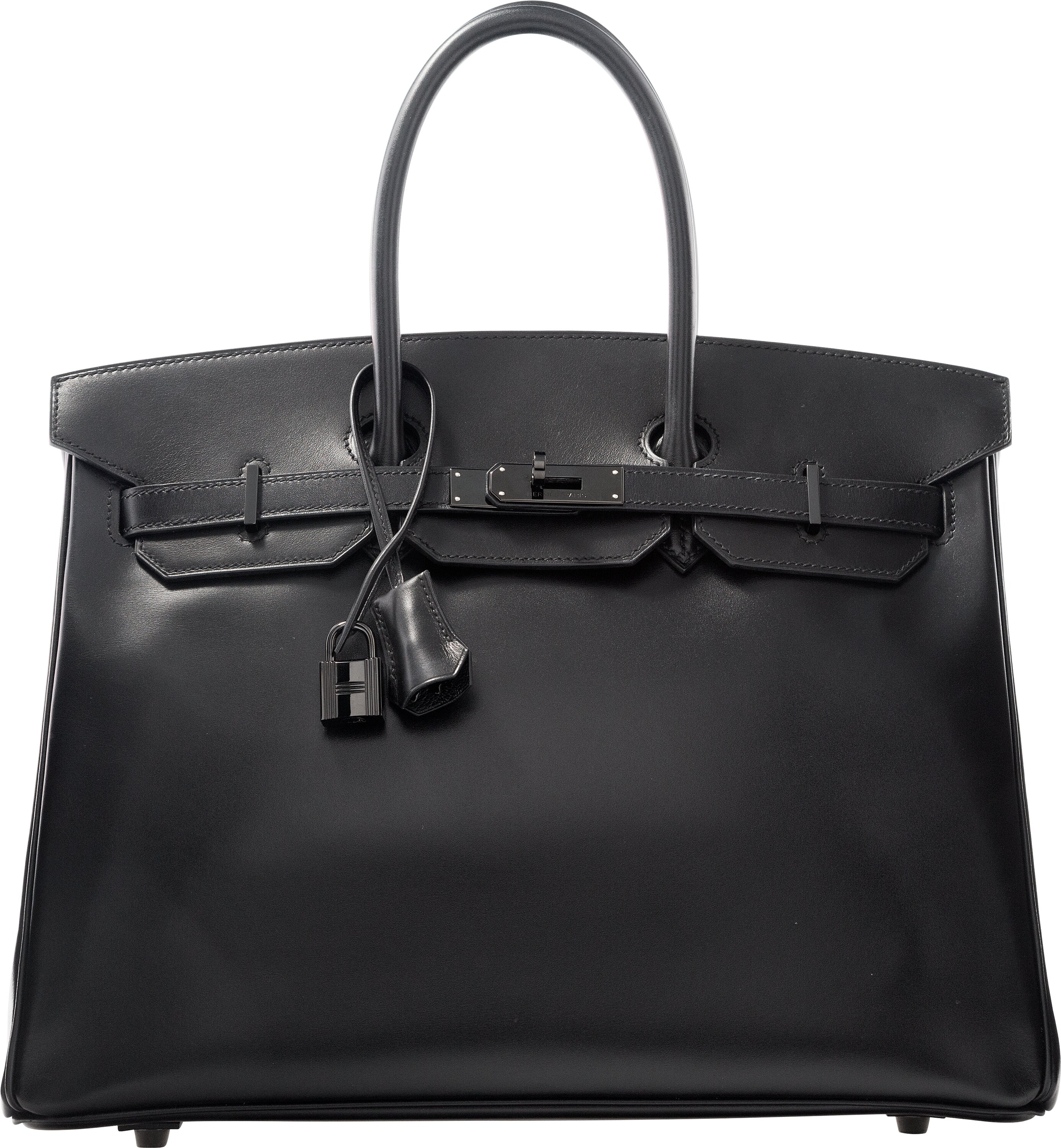 Hermes Limited Edition 35cm So Black Calf Box Leather Birkin Bag | Lot ...