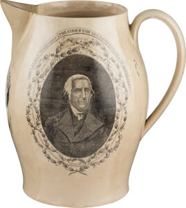 James Madison: Liverpool Pitcher by Herculaneum Pottery Company