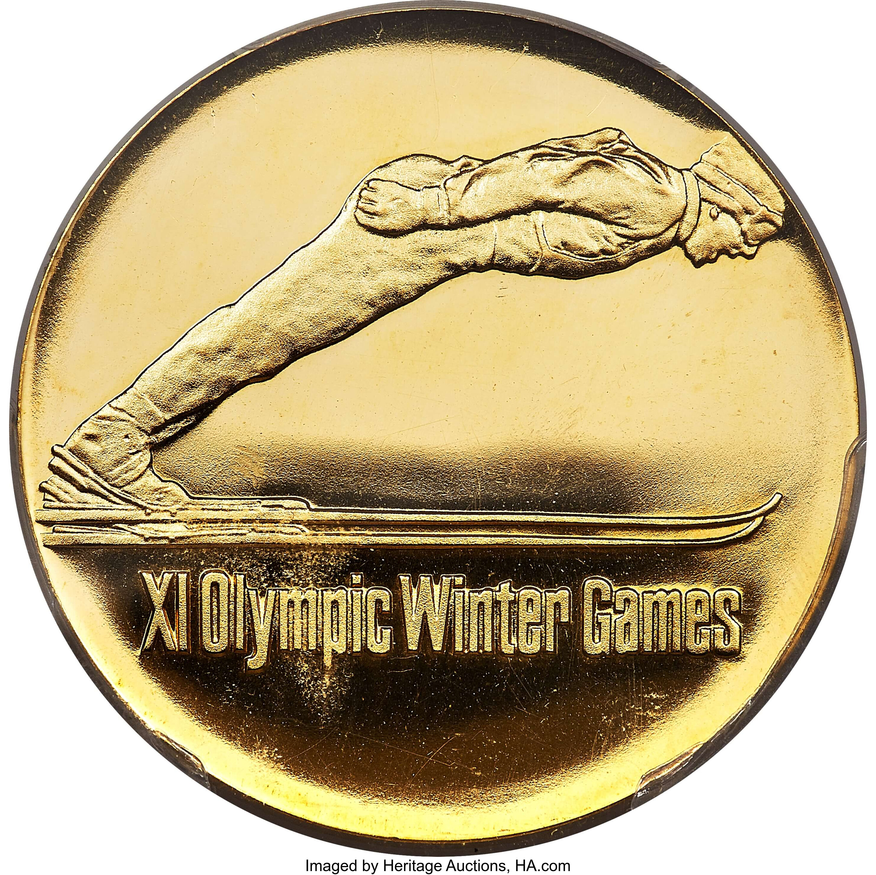Japan: Sapporo Olympics gold Proof Medal 1972 PR65 Deep Cameo