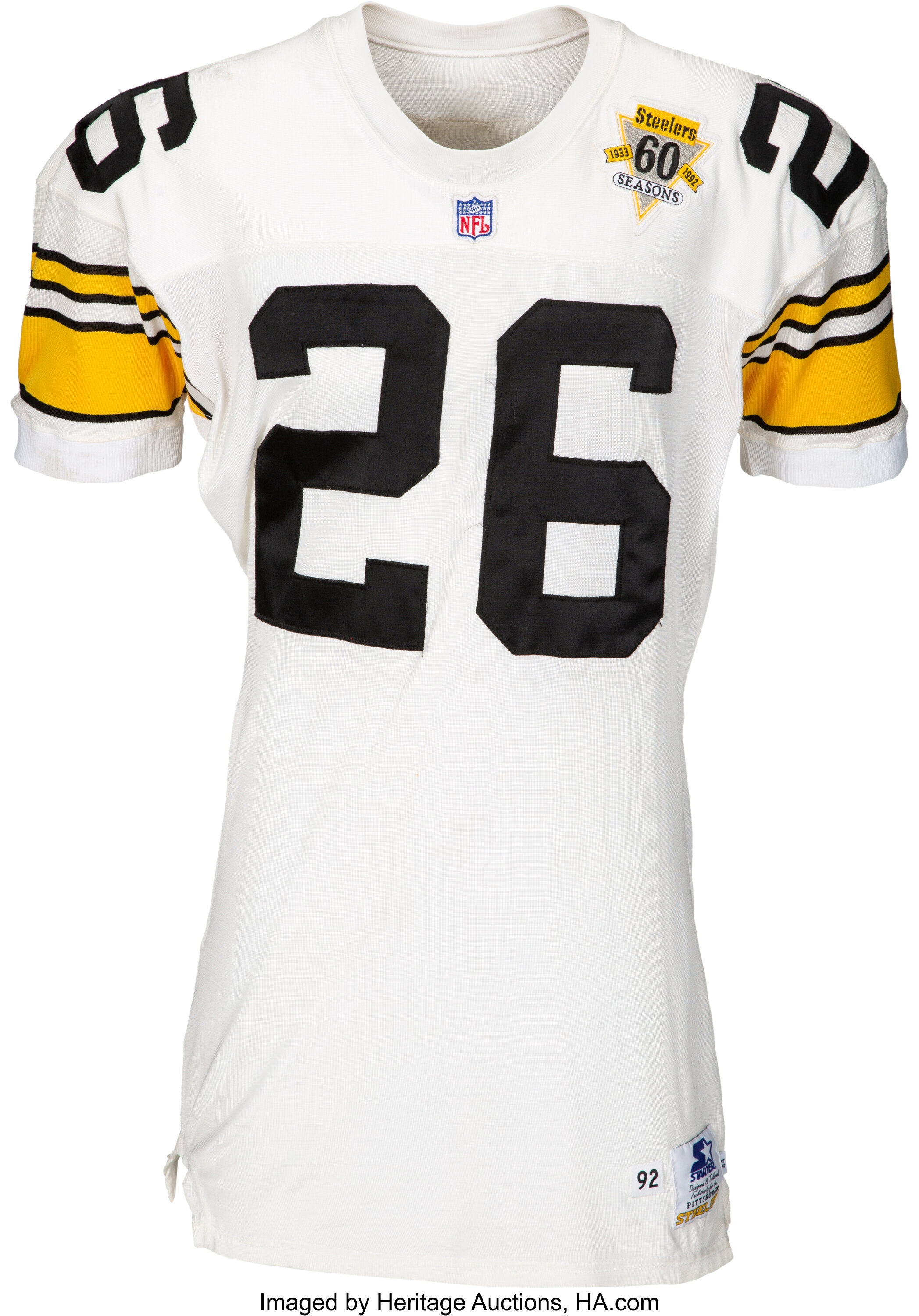 1992 Rod Woodson Game Worn Pittsburgh Steelers Jersey.... Football ...