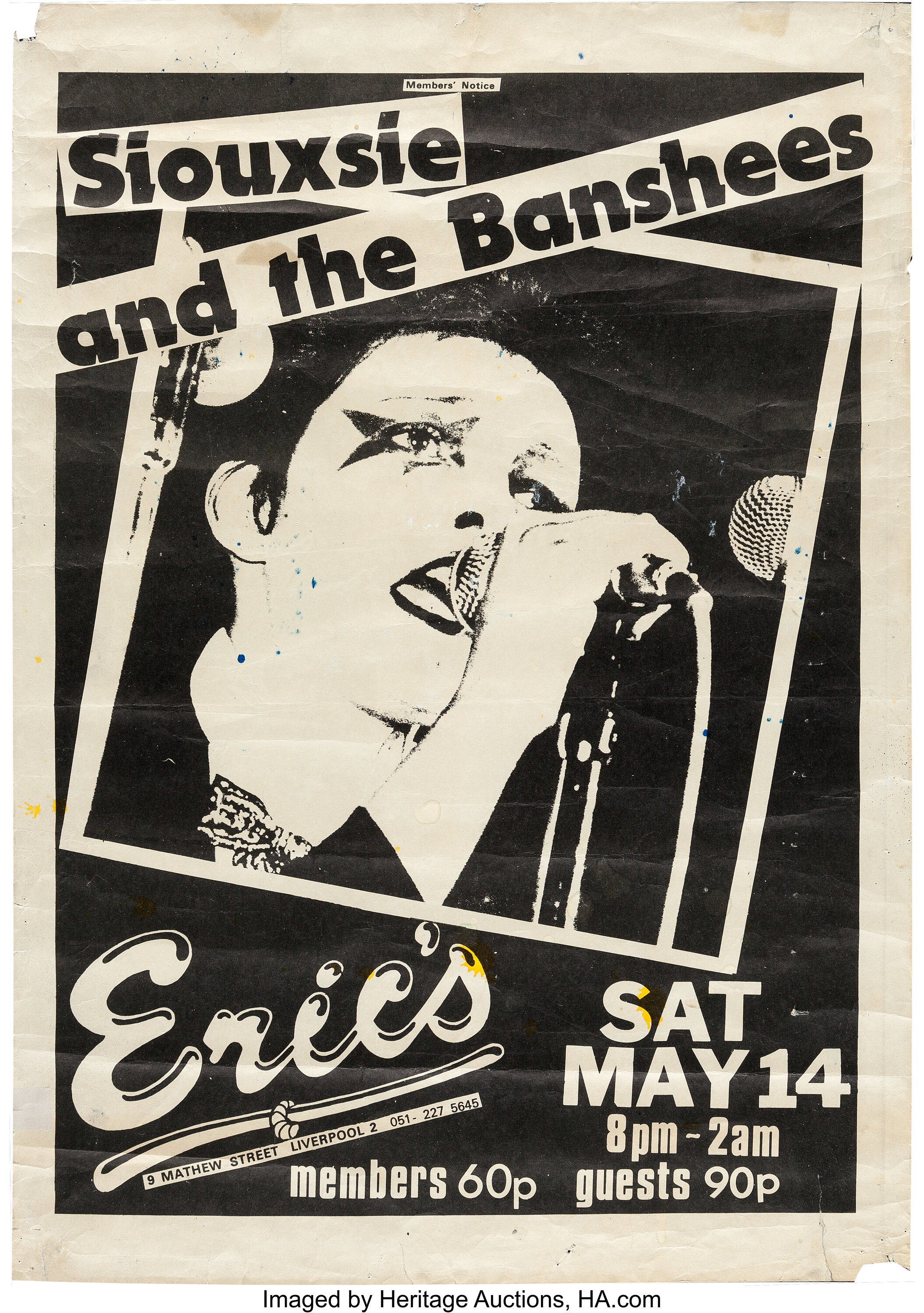 siouxsie and the banshees tour poster