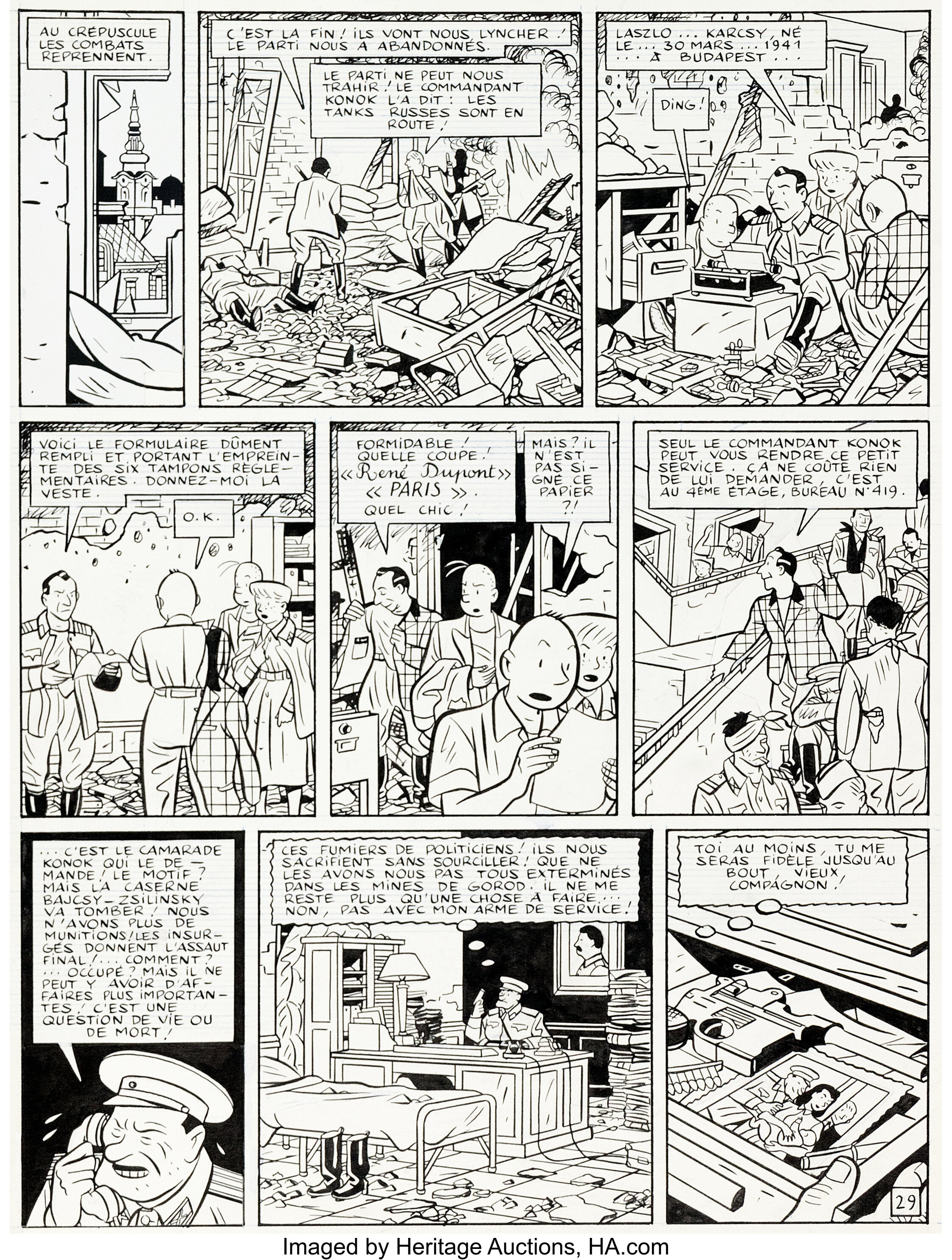 Yves Chaland Freddy Lombard Tome 4 « Vacances à Budapest » Planche ...