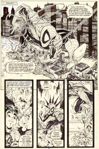 Todd McFarlane Amazing Spider-Man #328 Story Page 17 Original Art (Marvel, 1990)