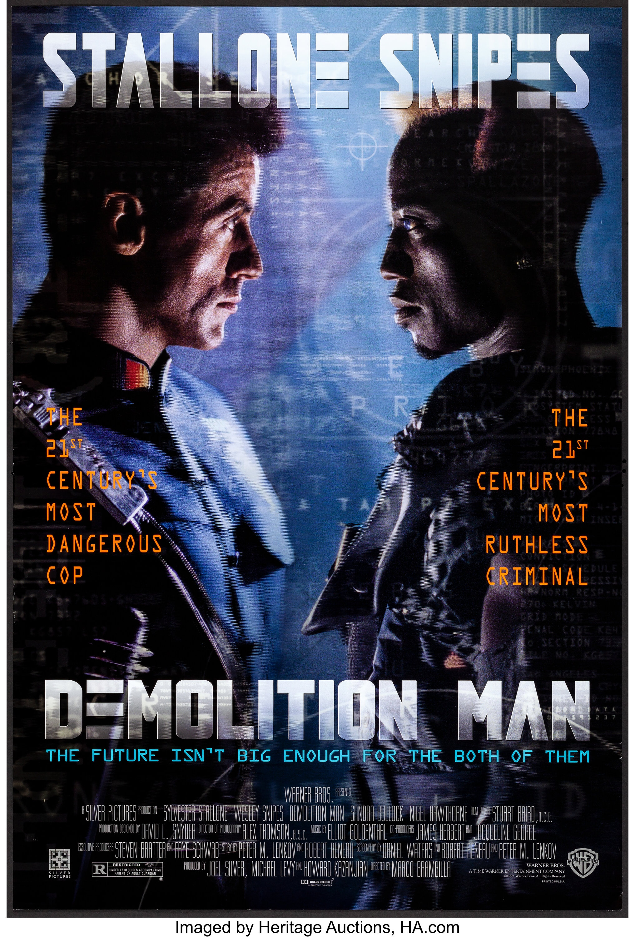 Demolition Man & Other Lot (Warner Brothers, 1993) Rolled, Very