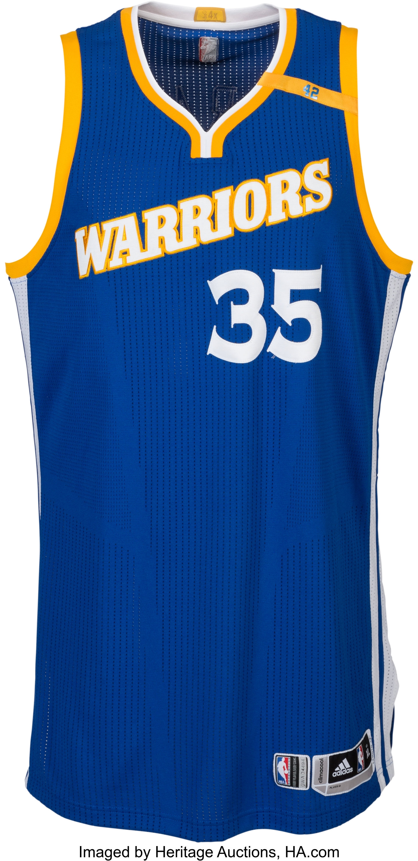 2016-17 Kevin Durant Game Worn Golden State Warriors Jersey ...