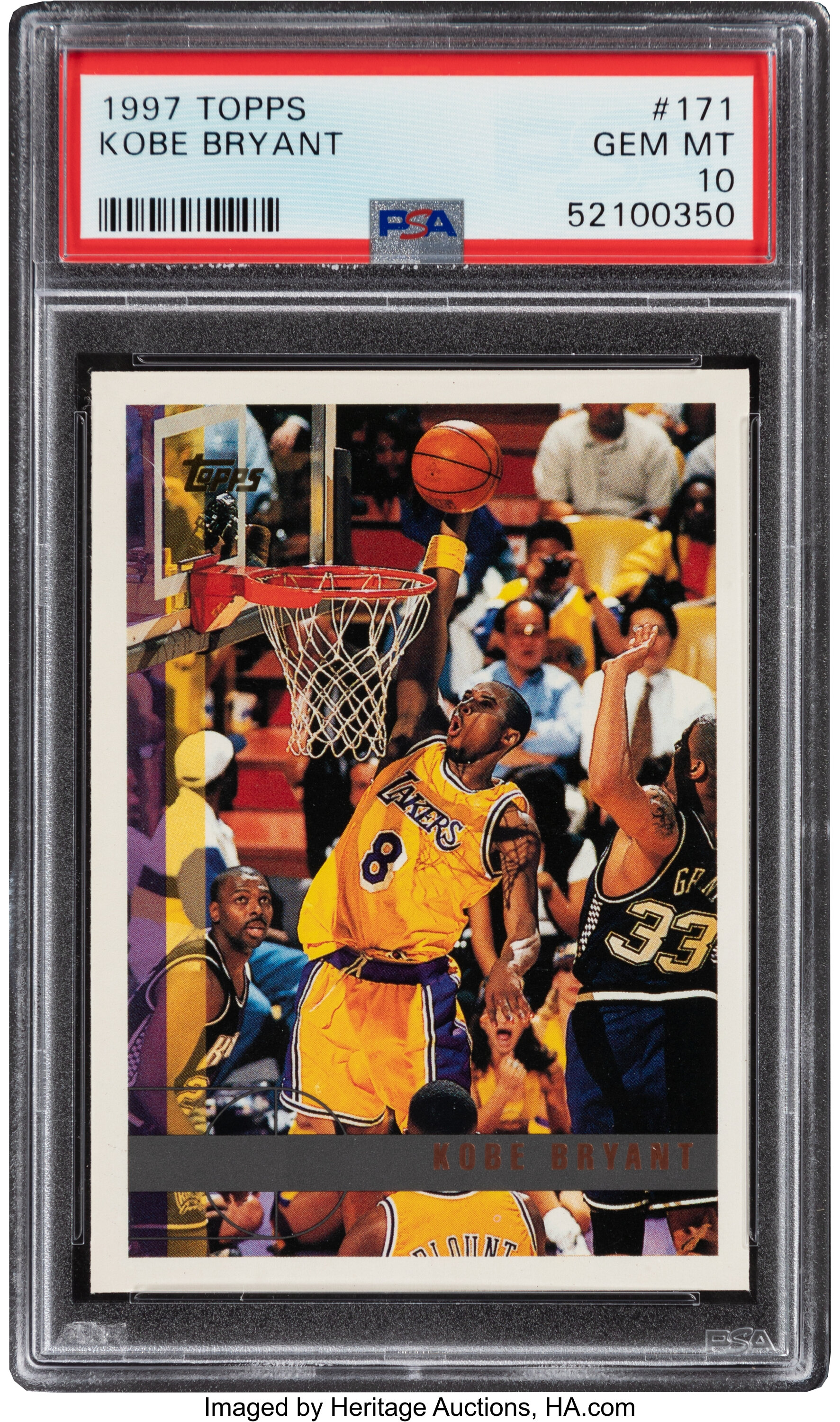 1997 Topps Kobe Bryant #171 PSA Gem Mint 10.  Basketball Cards 