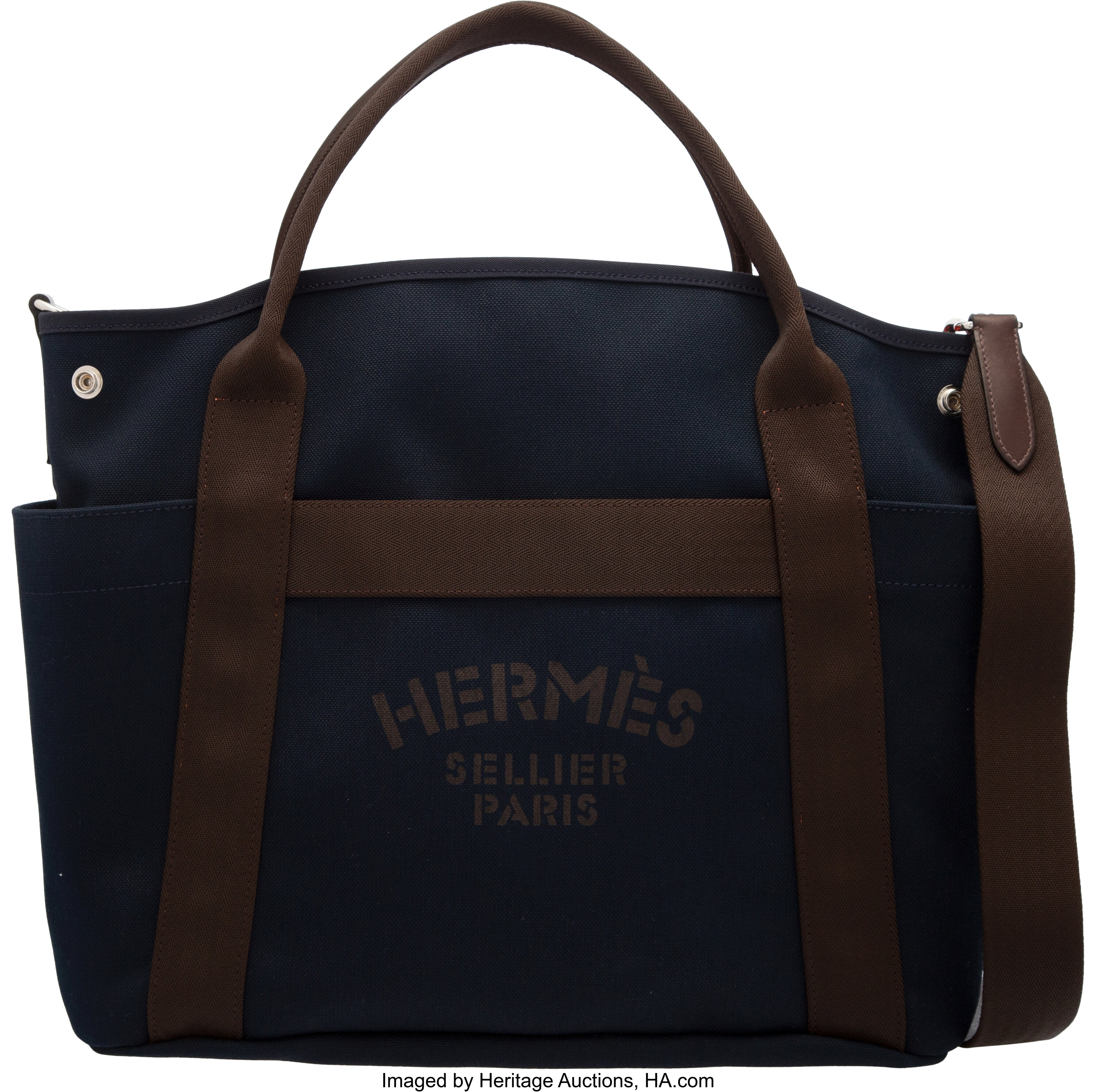 Hermès Navy Canvas Sac De Pansage Groom Tote Bag . C, 2018. | Lot ...