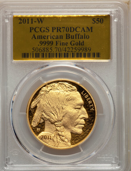2011-W $50 One-Ounce Gold Buffalo, DC 70 PCGS