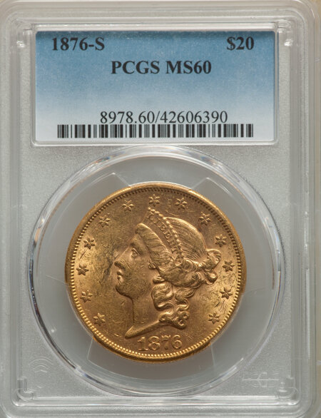 1876-S $20 60 PCGS