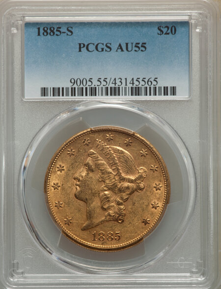 1885-S $20 55 PCGS