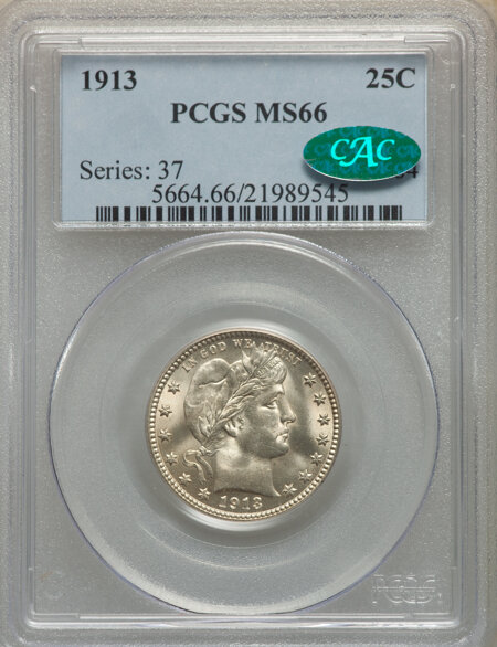 1913 25C CAC 66 PCGS