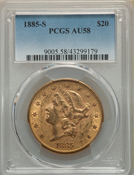 1885-S $20 58 PCGS