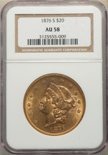 1876-S $20 58 NGC