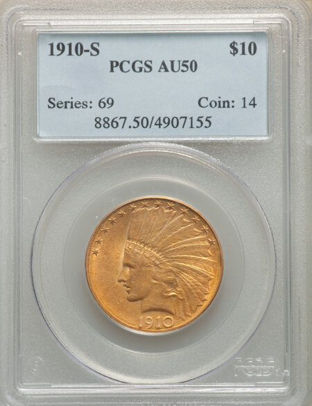 1910-S $10 50 PCGS