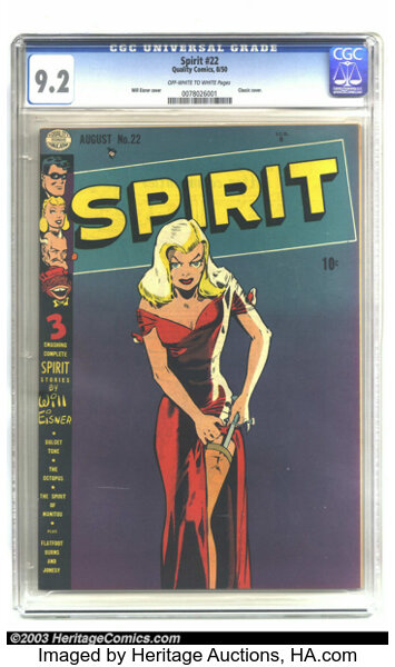 The Spirit #22 (Quality, 1950) CGC NM- 9.2 Off-white to white