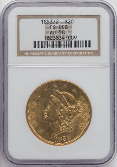 1853/2 $20 58 NGC