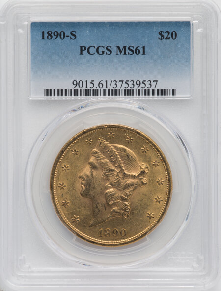 1890-S $20 61 PCGS