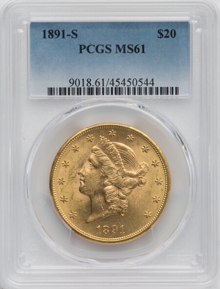 1891-S $20 61 PCGS