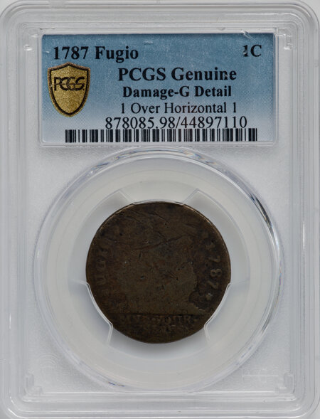 1787 Fugio Cent, N. 10-G, BN Genuine PCGS Secure 4 Genuine PCGS