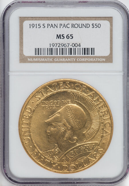 1915-S $50 ROUND 65 NGC