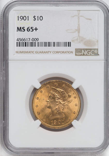 1901 $10 NGC Plus 65 NGC