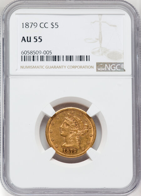 1879-CC $5 55 NGC