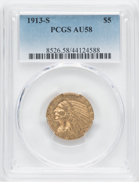 1913-S $5 58 PCGS