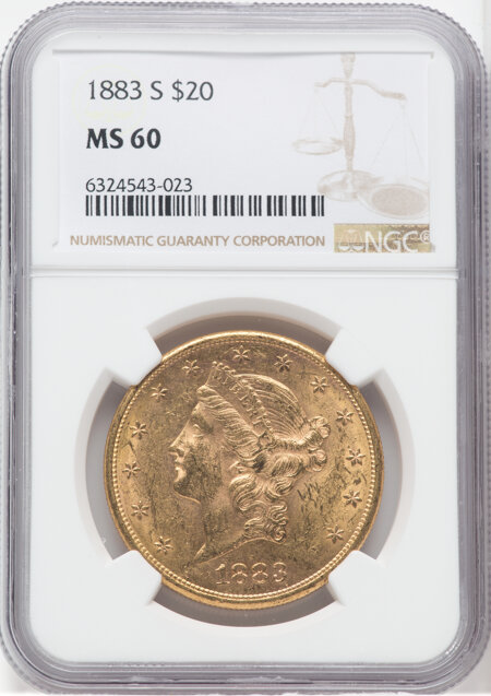 1883-S $20 60 NGC