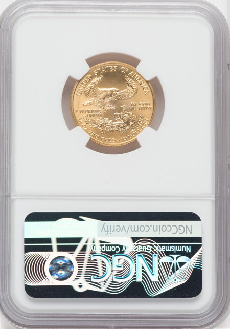 2001 $10 Quarter-Ounce Gold Eagle, MS 70 NGC