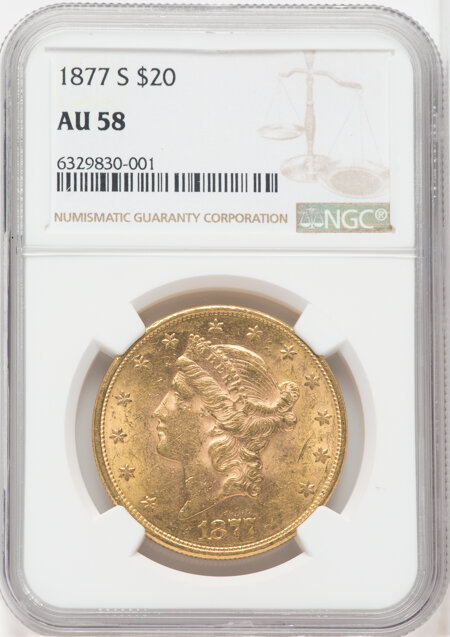 1877-S $20 58 NGC