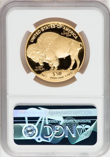 2018-W $50 One-Ounce Gold Buffalo, First Strike,  PR, DC 70 NGC