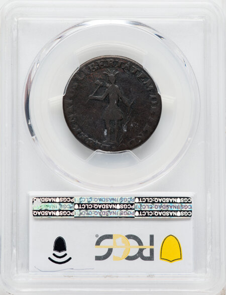1787 New York Excelsior Copper, Indian and New York Arms, BN PCGS Secure 8 PCGS