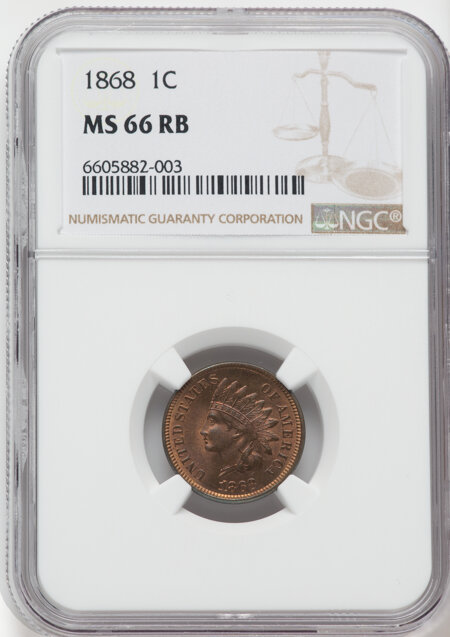 1868 1C, MS, RB 66 NGC