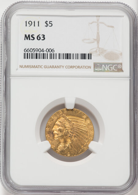 1911 $5 63 NGC