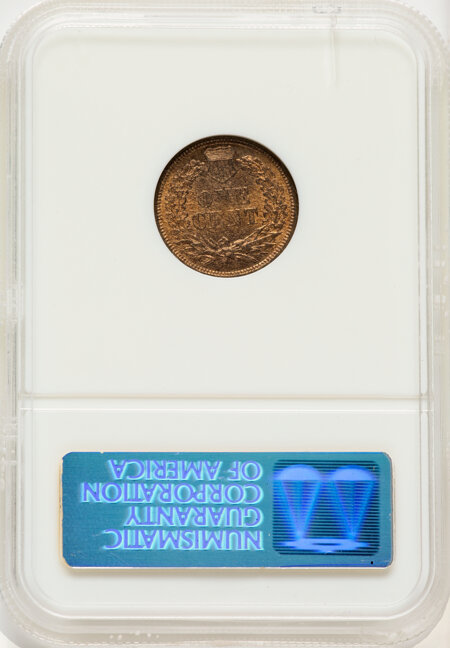 1868 1C, MS, RB CAC 65 NGC