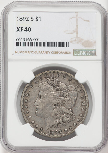 1892-S S$1 40 NGC