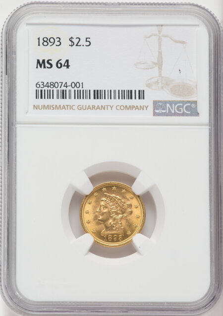 1893 $2 1/2 64 NGC